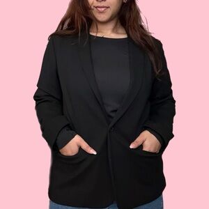 ✨old navy stretch cotton blazer - black✨